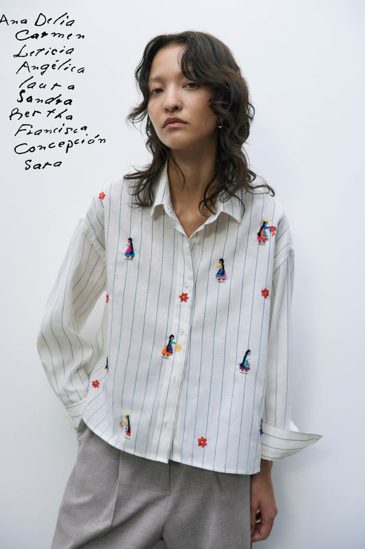 MUJERES HAND-EMBROIDERED SHIRT