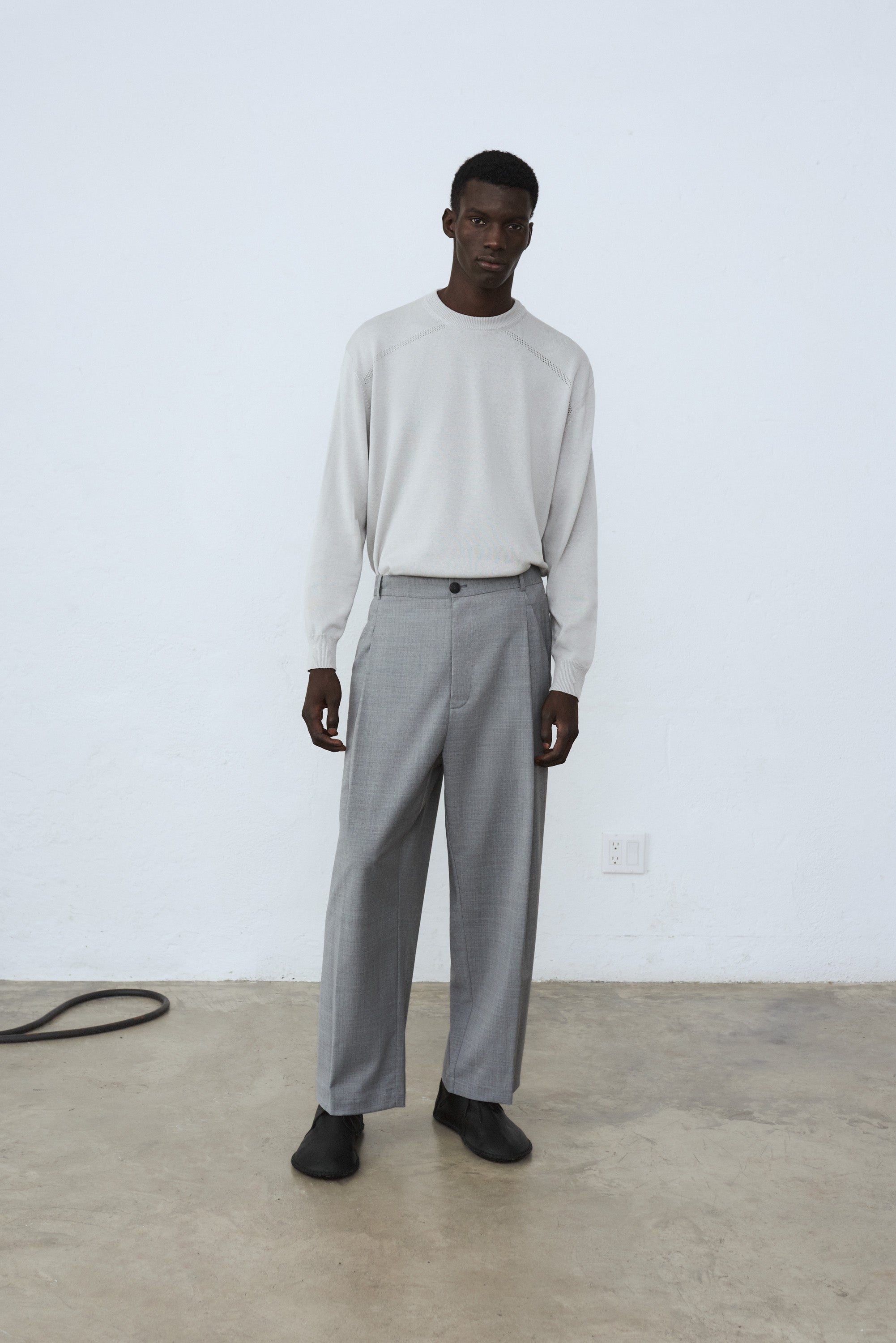 New Age Tailoring Pants Grey Cordera Man