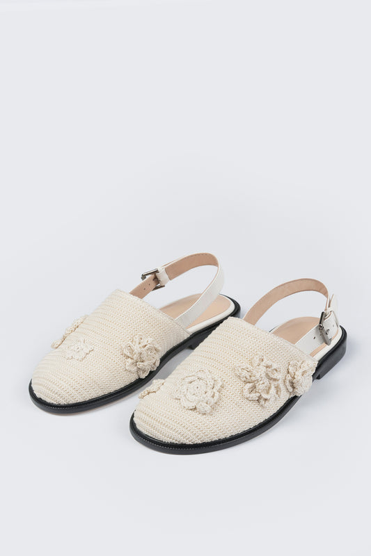CROCHET MULE NATURAL