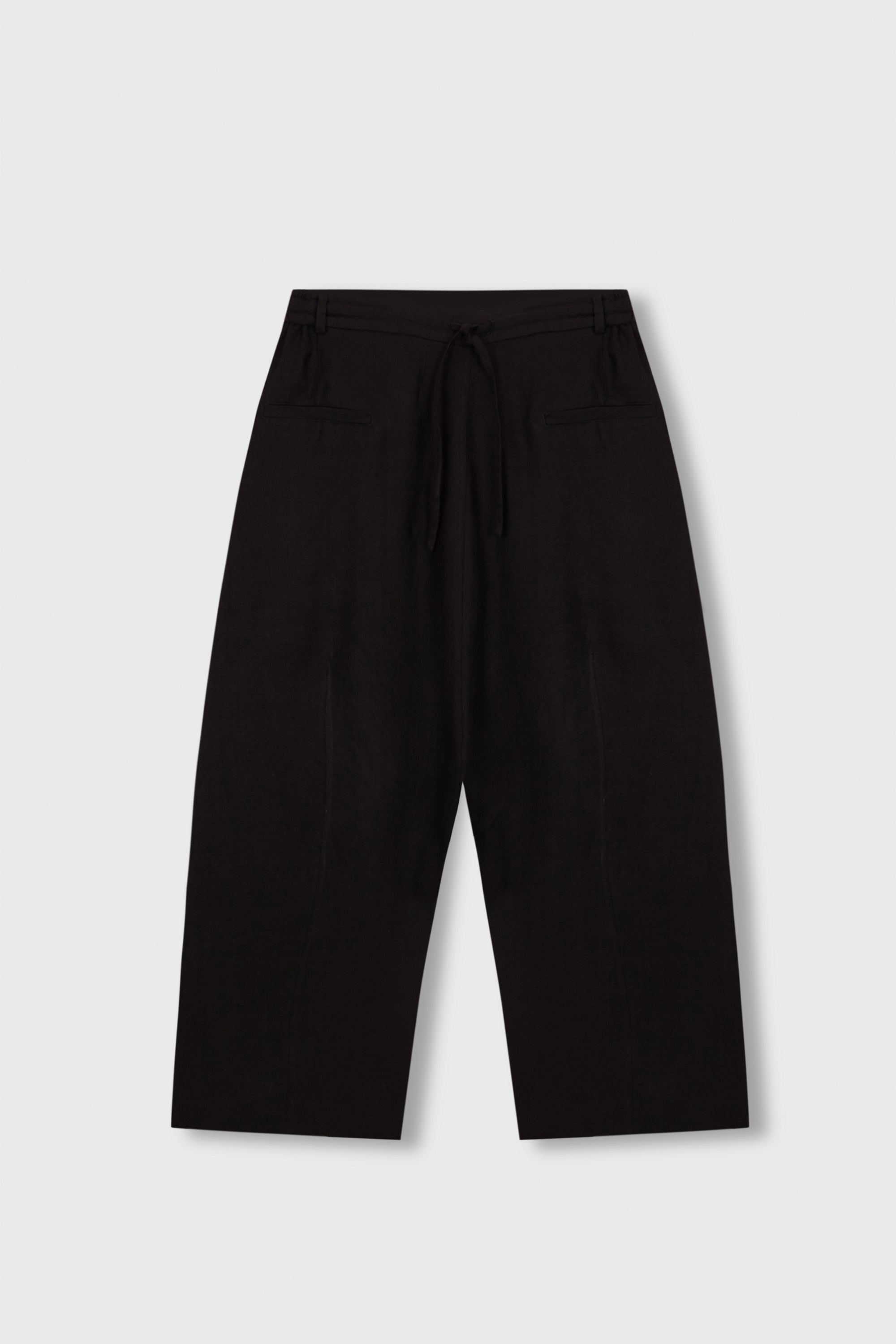 Linen New Maxi Pants Black Cordera