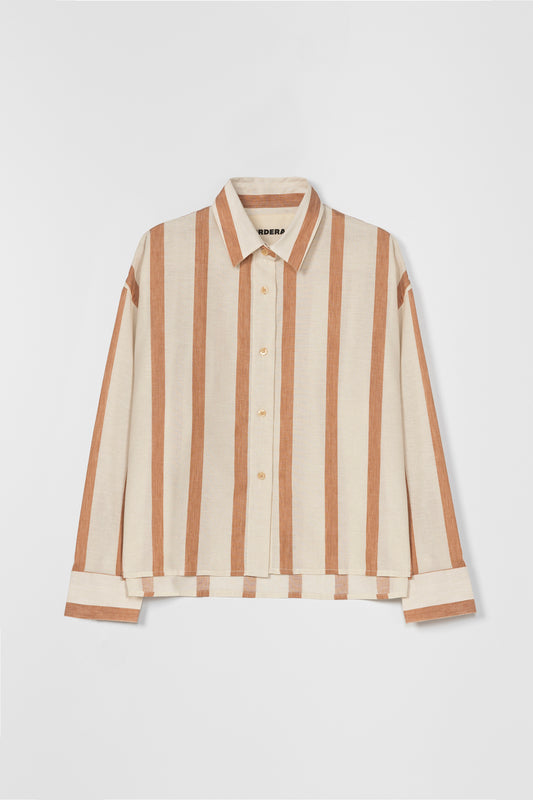 WIDE STRIPES SHIRT ADOBE