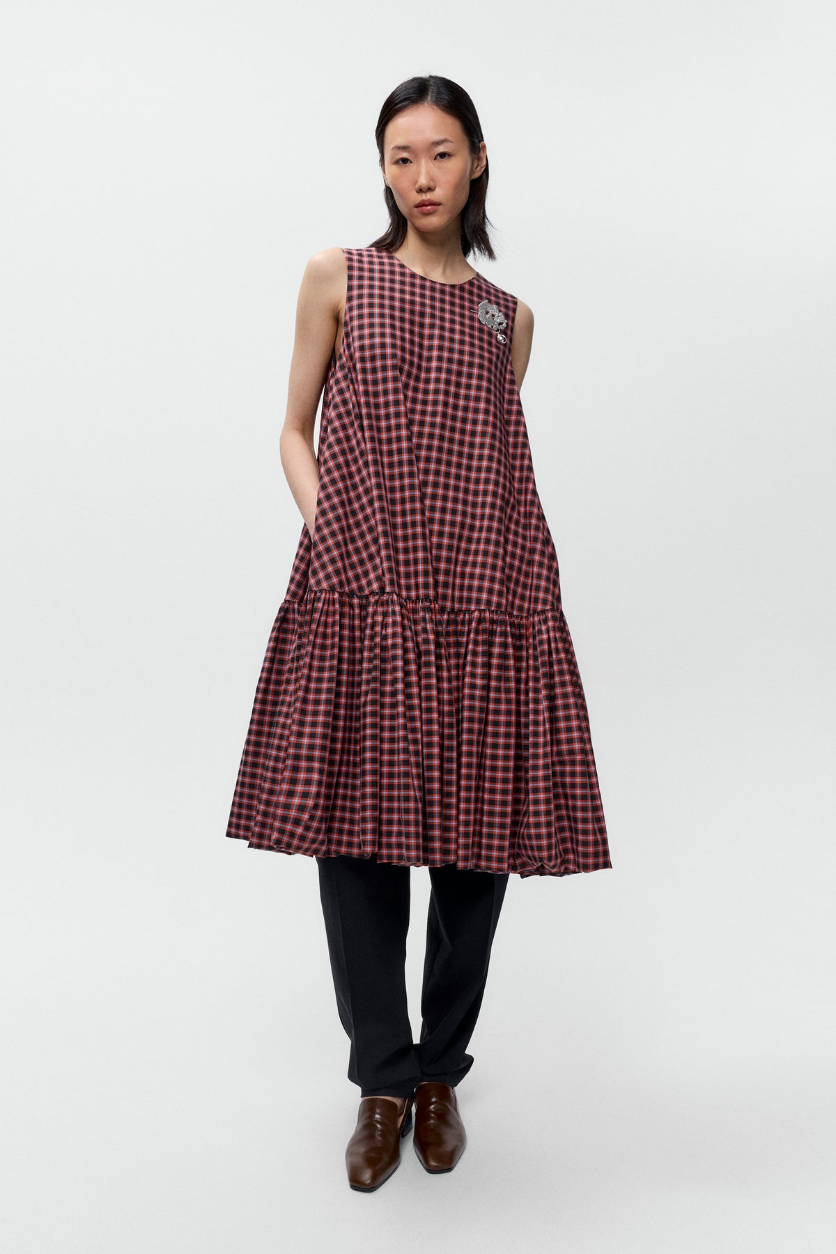 VESTIDO MAXI CUADROS image 1