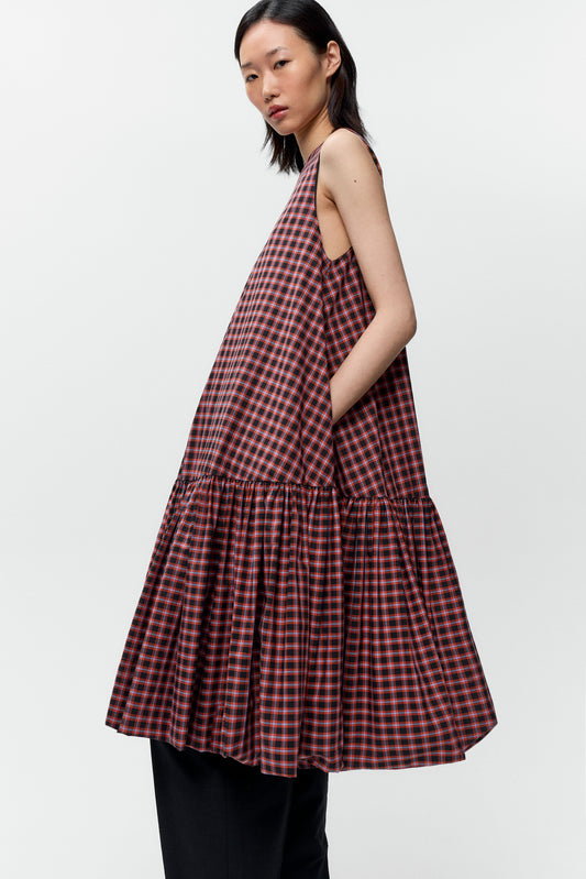 VESTIDO MAXI CUADROS
