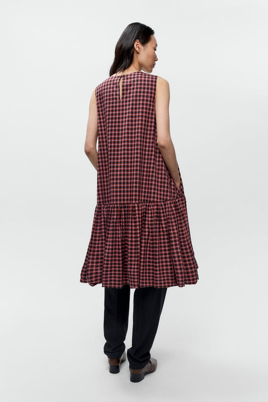 VESTIDO MAXI CUADROS