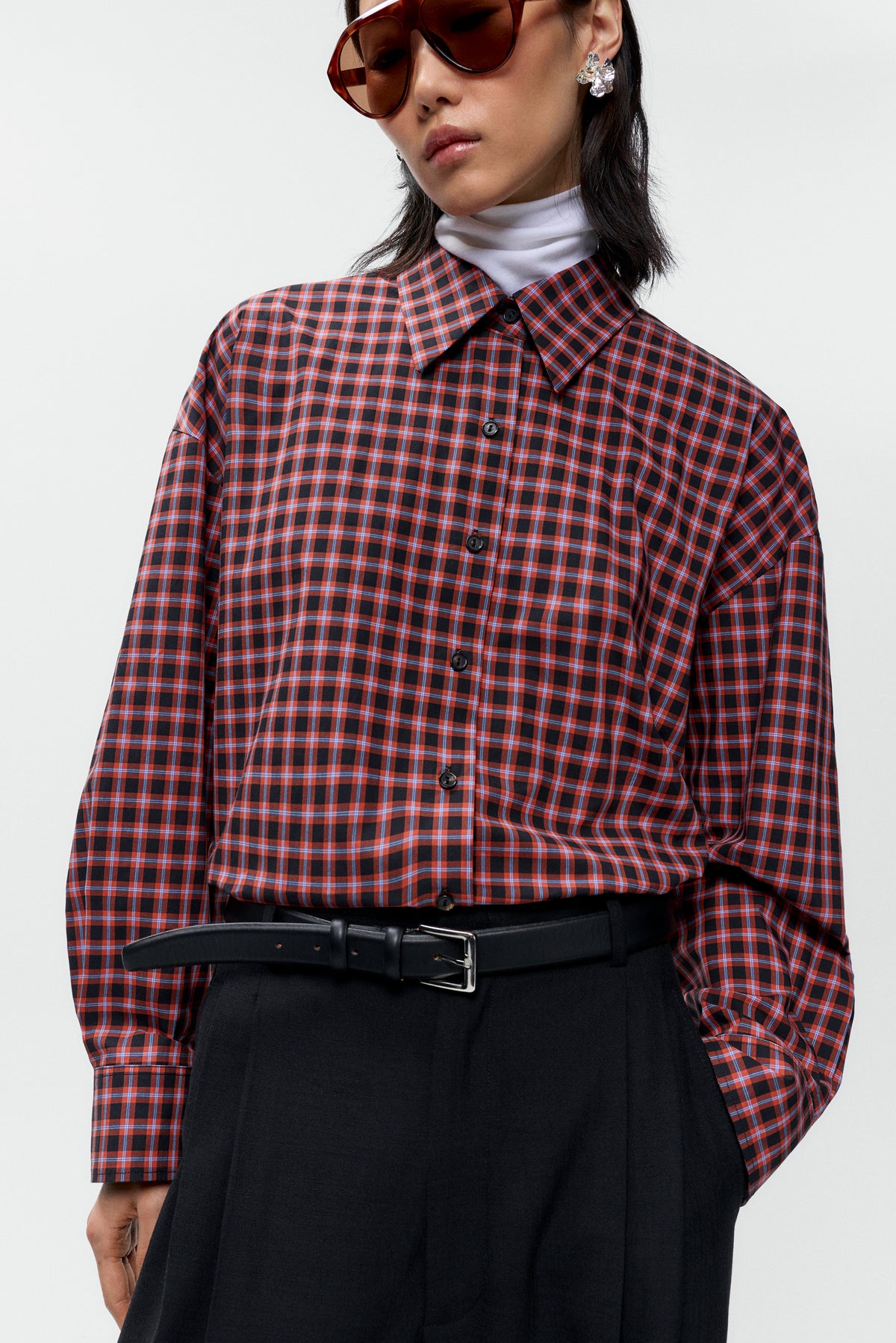 CAMISA OVERSIZE CUADROS image 4