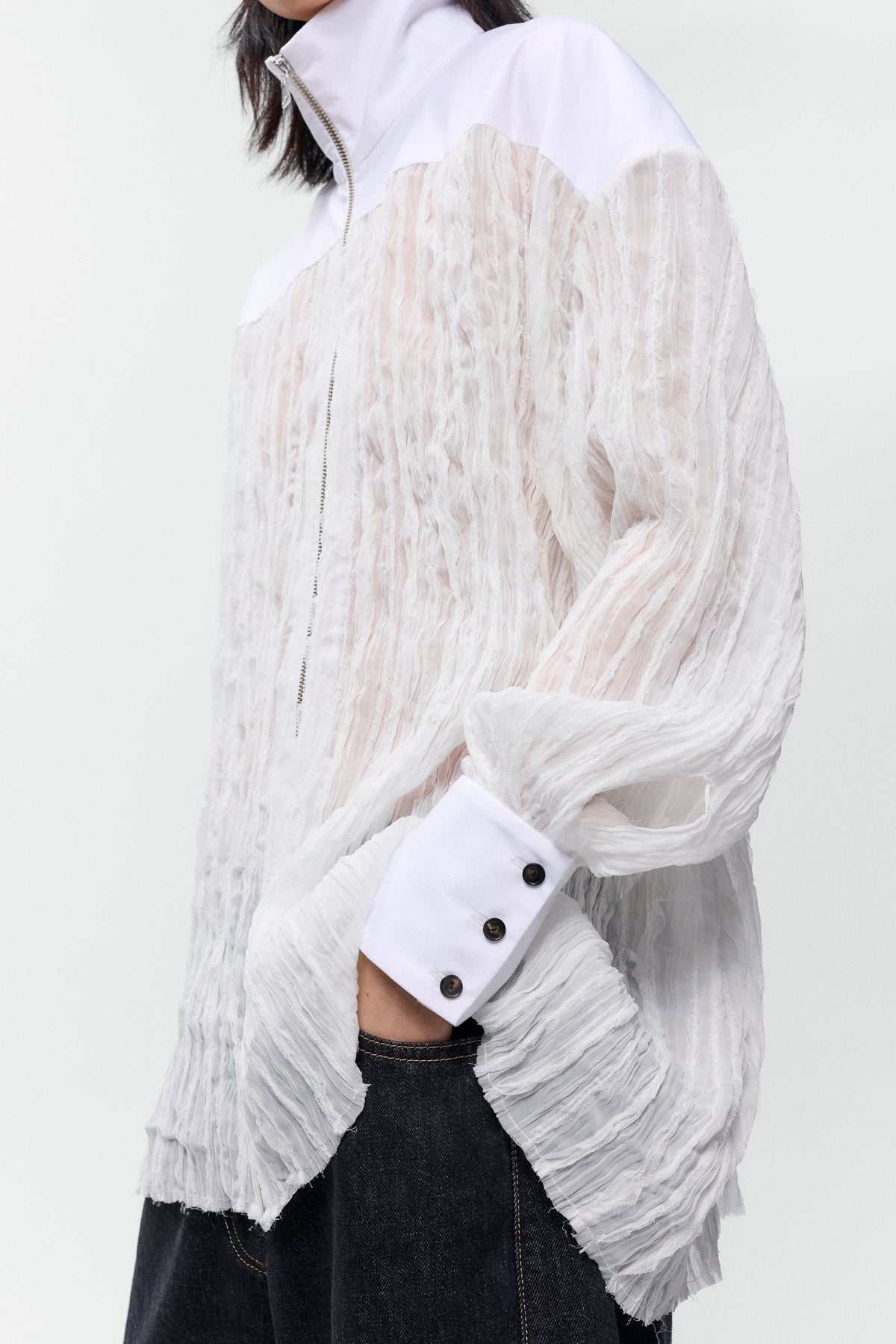 CAMISA OVERSIZE PLISADA image 3