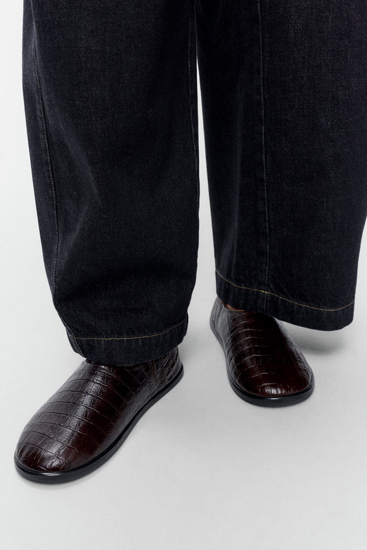 SLIPPER EFECTO COCODRILO