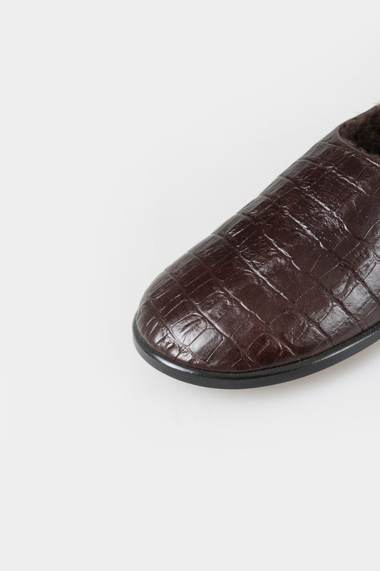 SLIPPER EFECTO COCODRILO