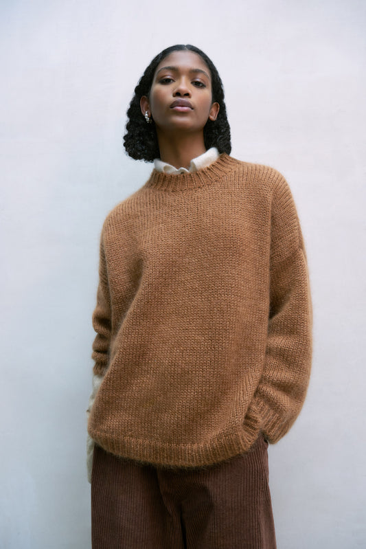 MOHAIR SWEATER TOFFEE