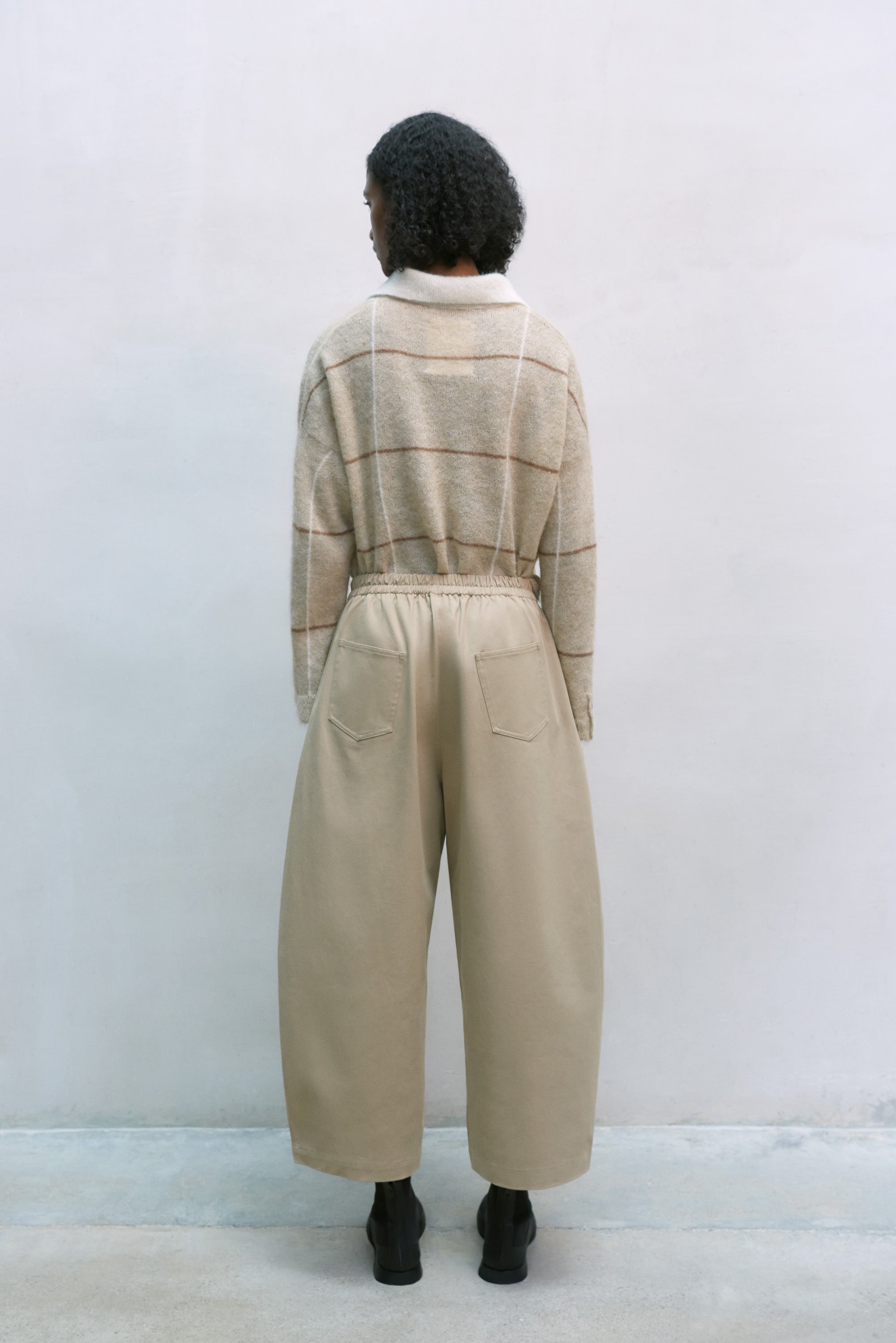 Soft Cotton Curved Pants Toasted Cordera