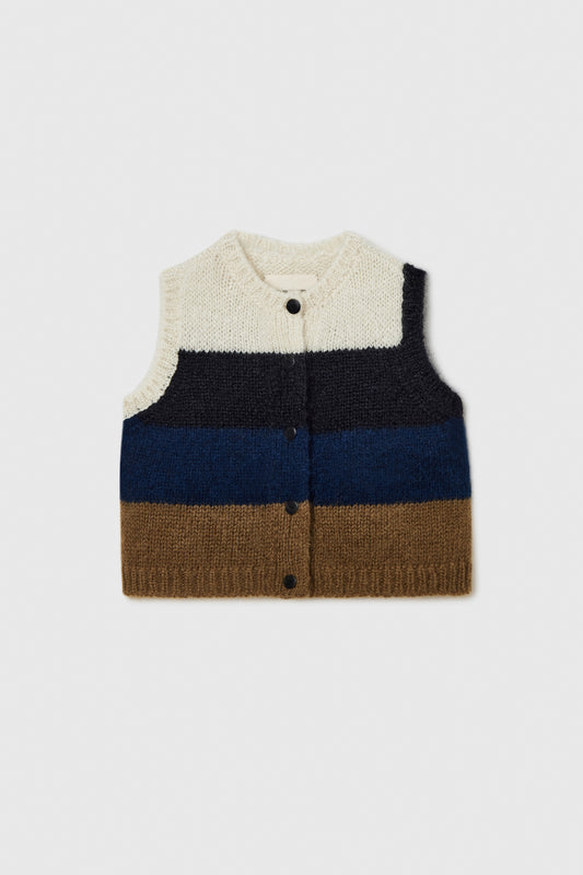 ALPACA & MOHAIR STRIPED WAISTCOAT