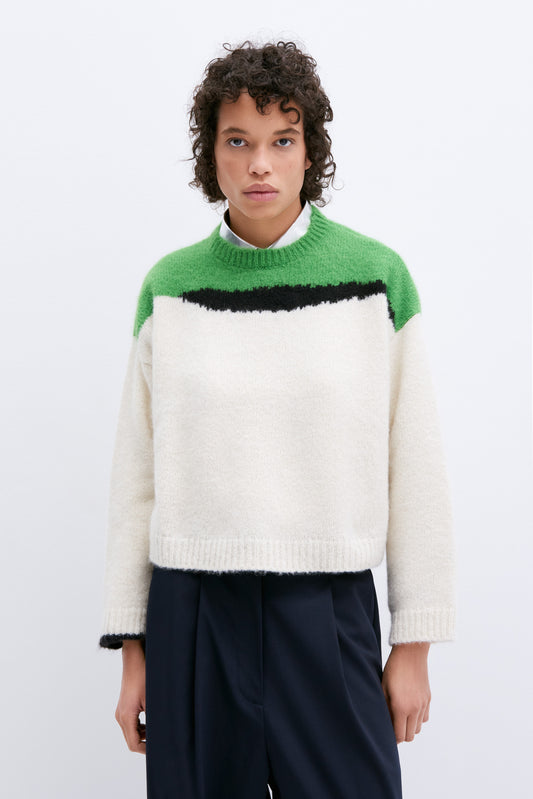 ALPACA & SURI SWEATER BRIGHT GREEN