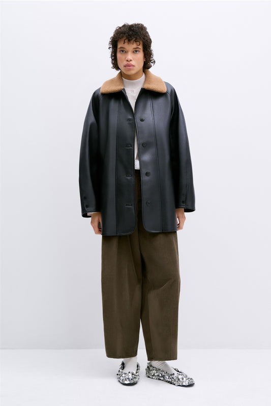 AVIATOR MIDI COAT BLACK