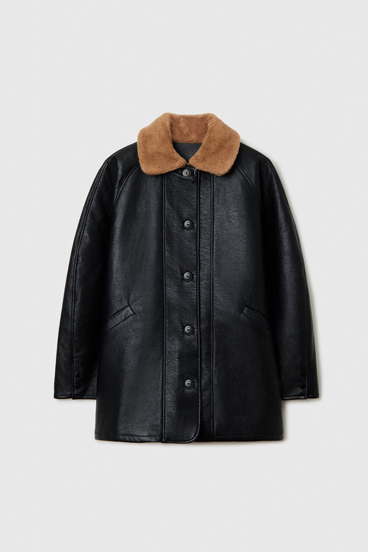 AVIATOR MIDI COAT BLACK