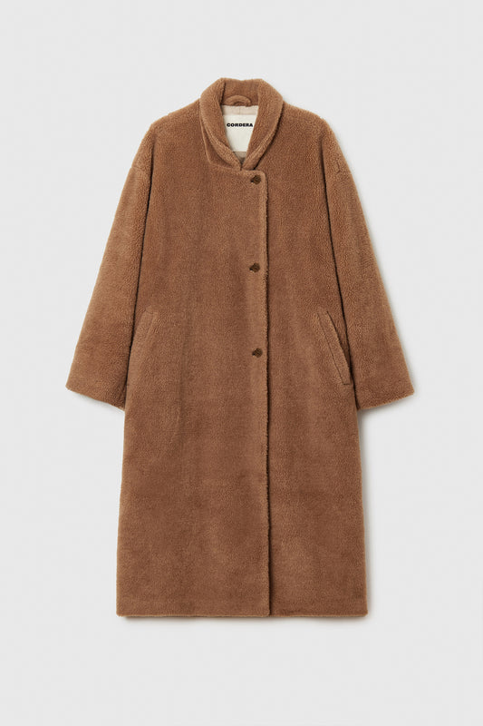 SHEARLING CAMEL COAT