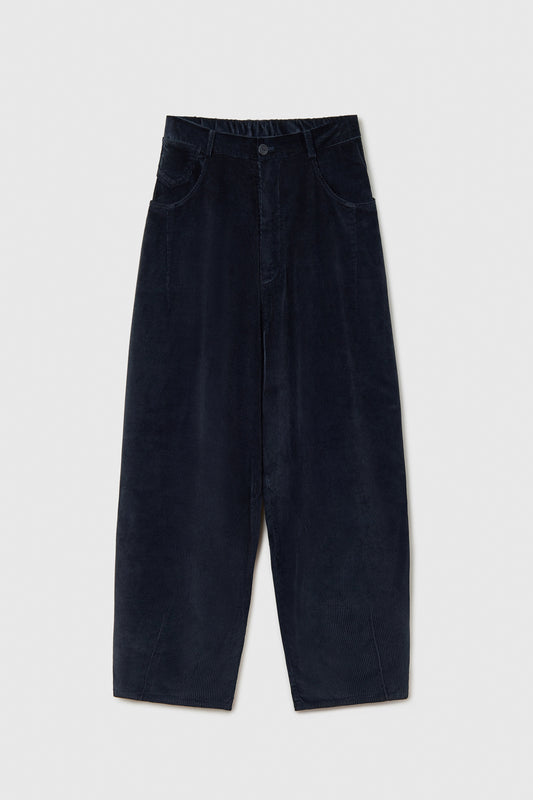 CORDUROY BAGGY PANTS NAVY