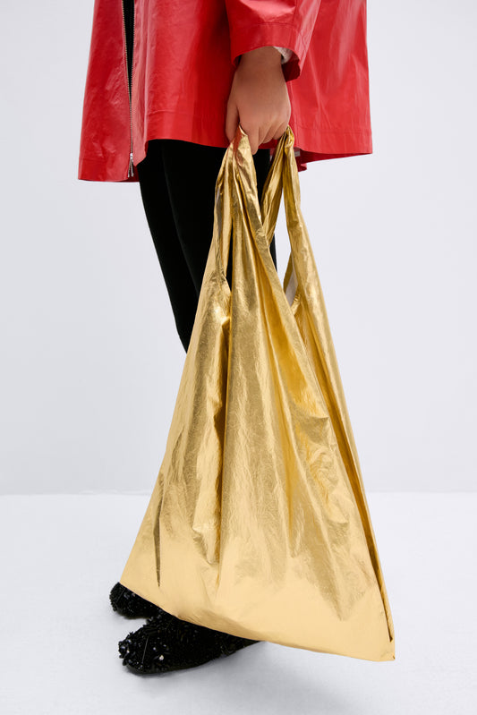 COTTON & SILK HOBO BAG GOLD