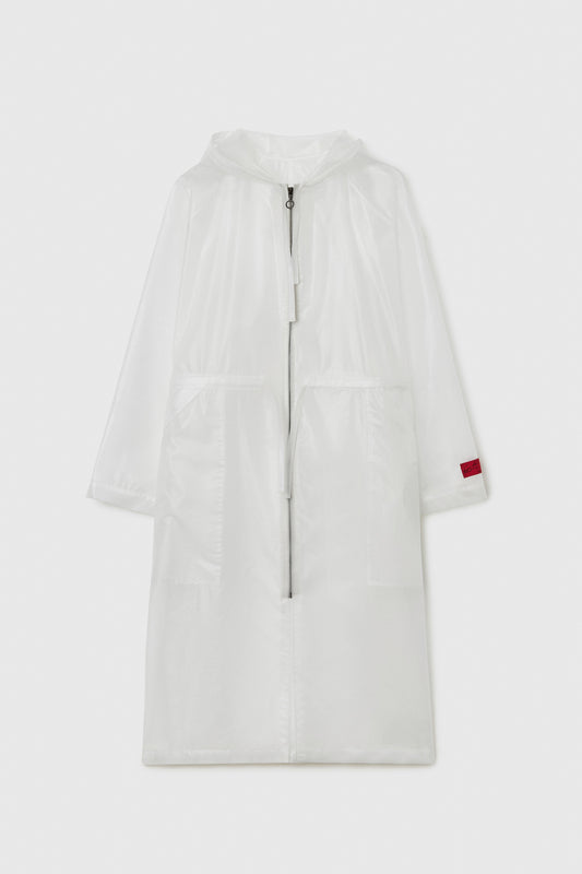 HOODED TRANSPARENT RAINCOAT