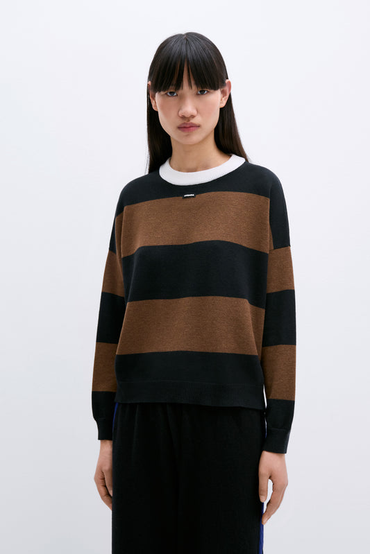 MERINO WOOL STRIPED SWEATER