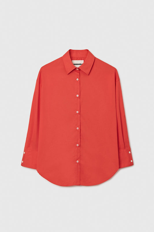 OVERSIZE COTTON SHIRT CORAL