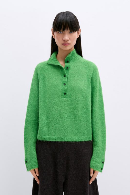 SURI POLO SWEATER BRIGHT GREEN