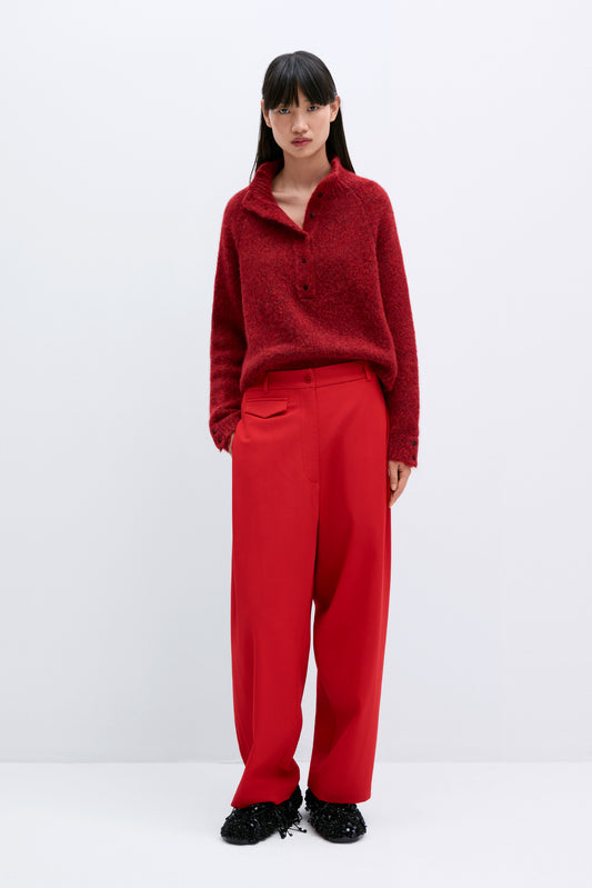 TAILORING POCKET PANTS RED