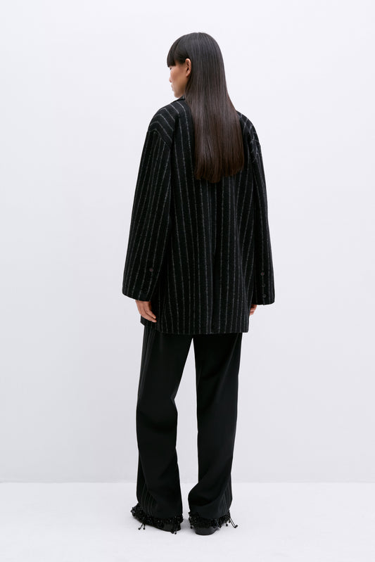 VIRGIN WOOL STRIPED JACKET