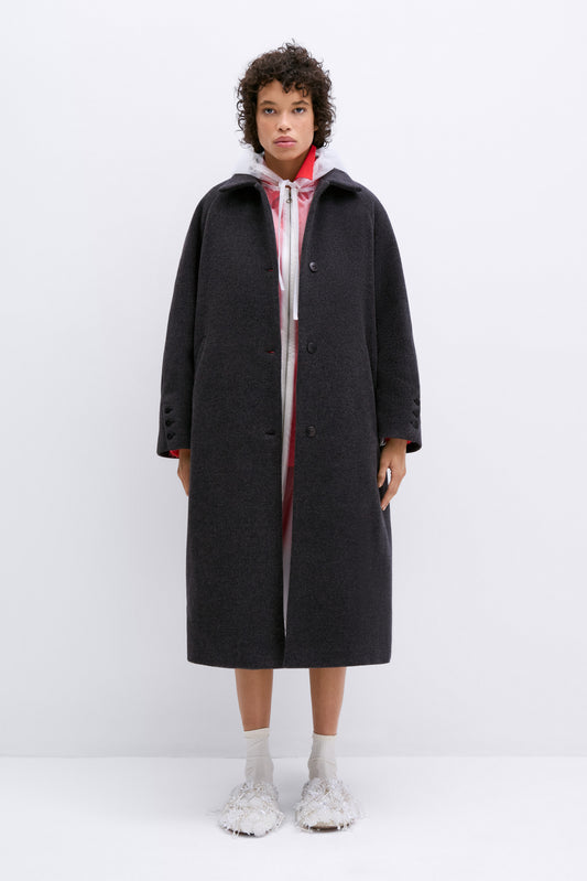 WOOL & CASHMERE COAT ANTHRACITE