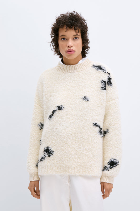 WOOL & MOHAIR BLOTCH SWEATER