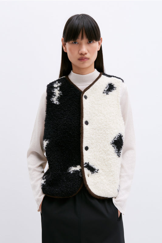 WOOL & MOHAIR BLOTCH WAISTCOAT