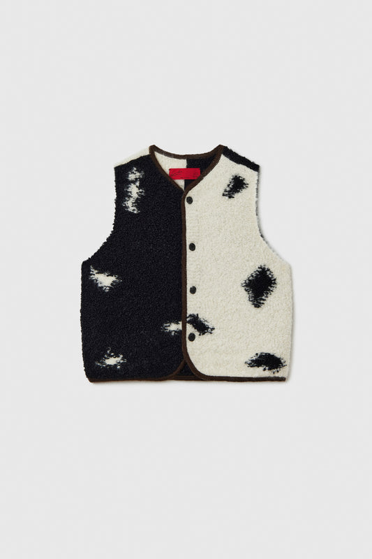 WOOL & MOHAIR BLOTCH WAISTCOAT