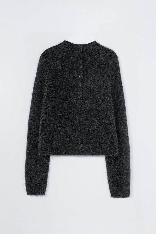 BABY ALPACA POLO SWEATER