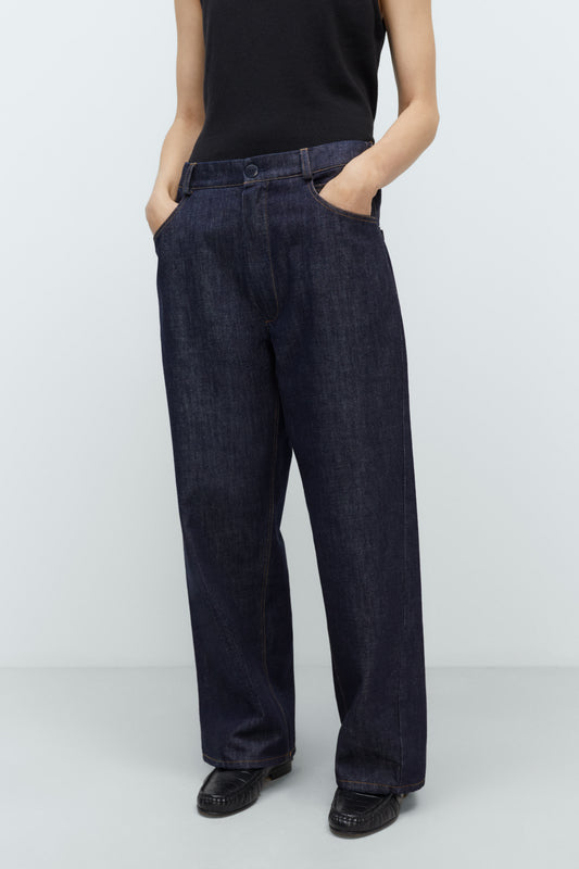 DENIM STRAIGHT PANTS