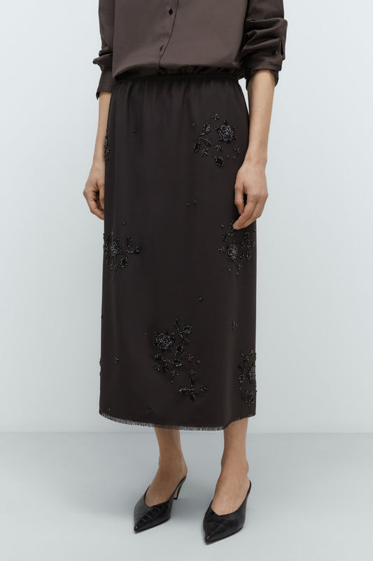 EMBELLISHED TAILORING SKIRT