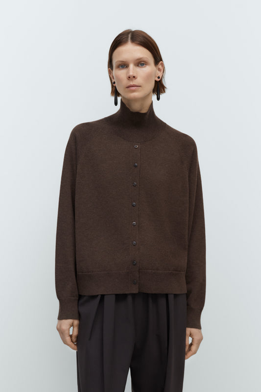 MERINO WOOL BUTTONED SWEATER