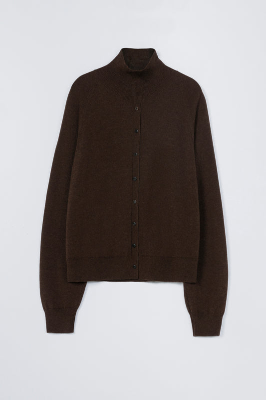 MERINO WOOL BUTTONED SWEATER