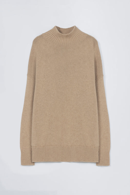 MERINO WOOL CHUNKY TURTLENECK SWEATER
