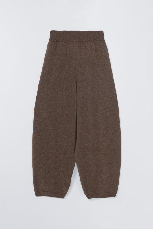 MERINO WOOL CURVED PANTS