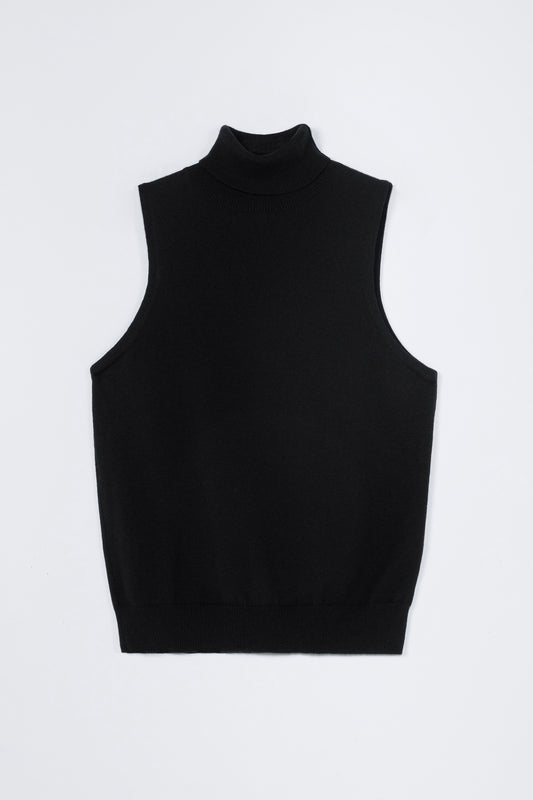 MERINO WOOL TURTLENECK VEST