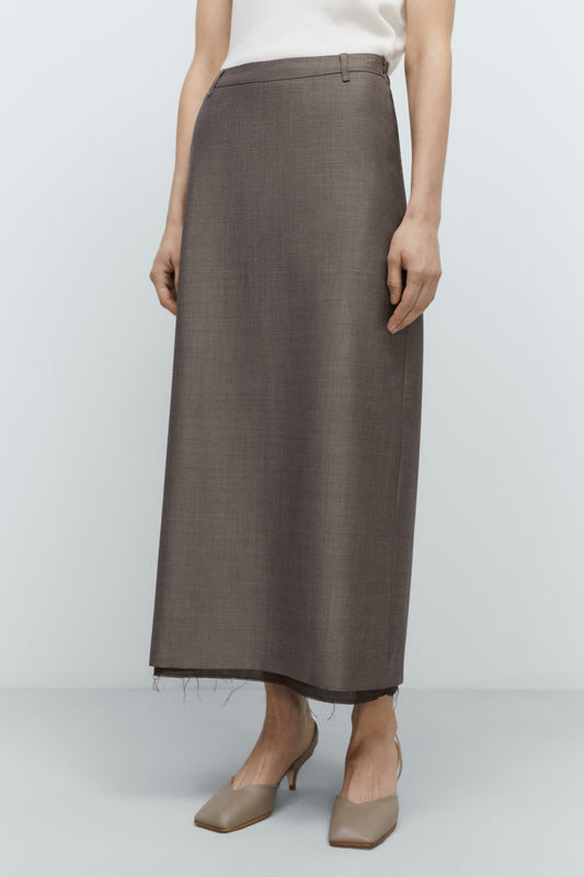 TAILORING MOHAIR LONG SKIRT