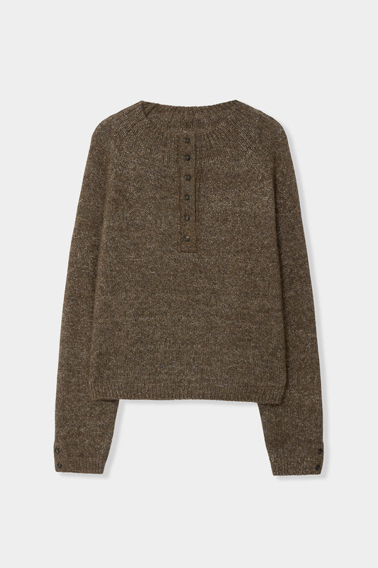 MELANGE POLO SWEATER