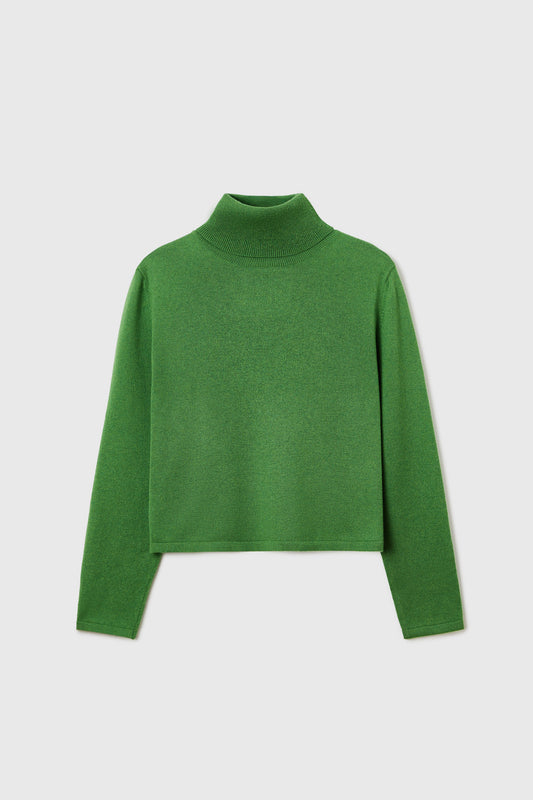 MERINO WOOL TURTLENECK SWEATER HERBA