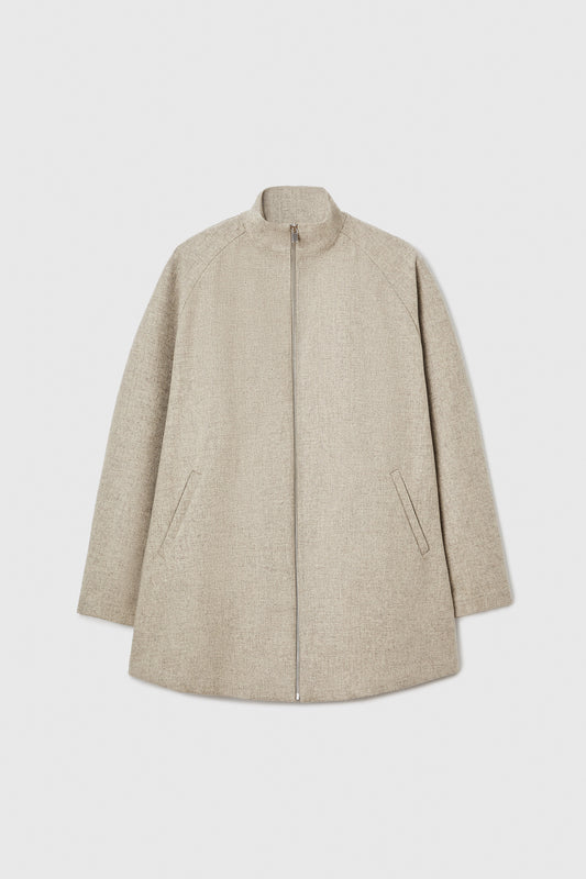 VIRGIN WOOL UTILITY JACKET LIGHT TAUPE