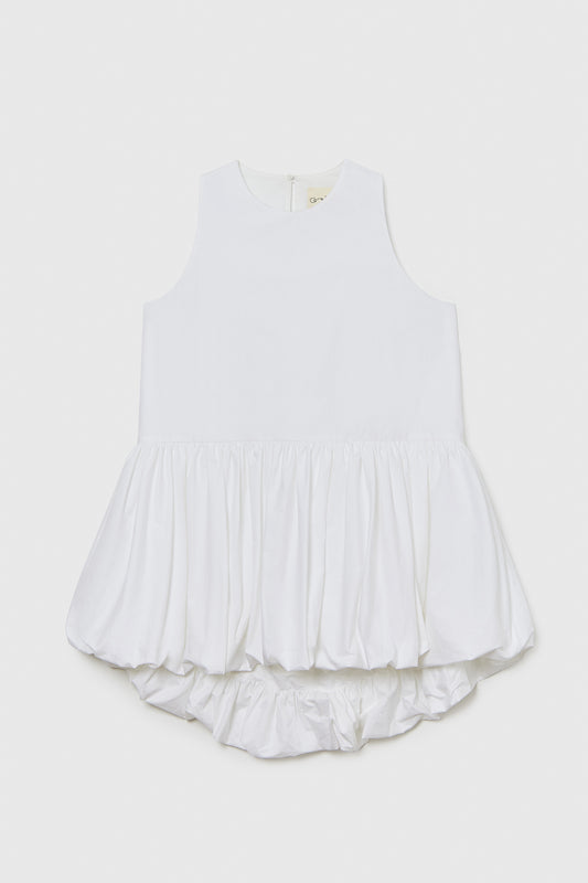 BALLOON MINI DRESS WHITE