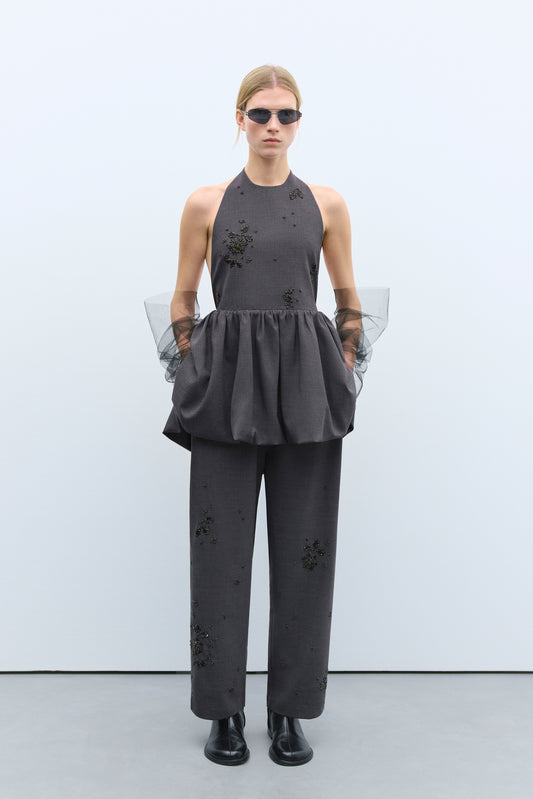 HALTER DRESS GREY