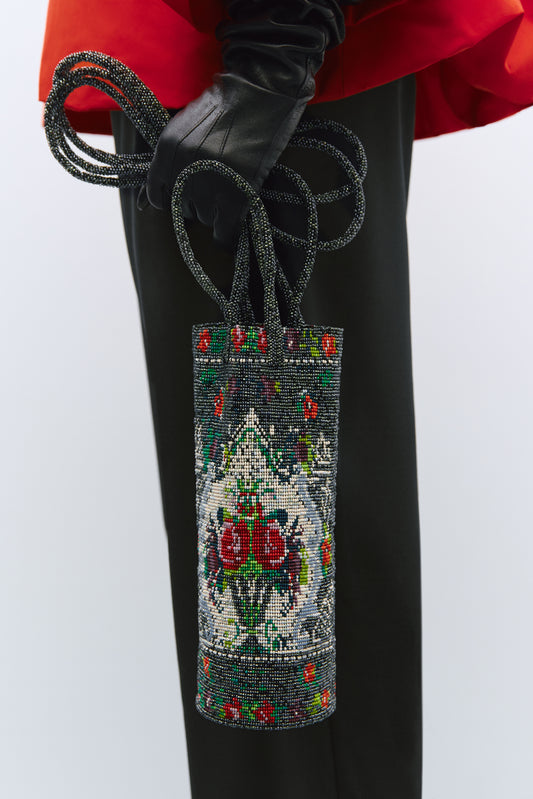 HANDMADE BEADED BAG CAMELIA