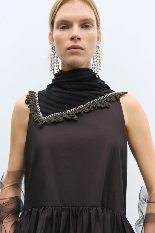 MERINO WOOL BANDANA BLACK
