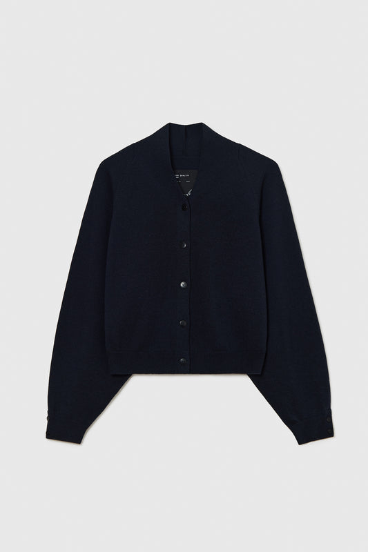MERINO WOOL CARDIGAN NAVY