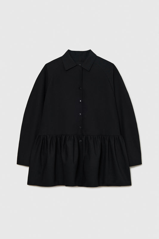 TAILORING PEPLUM JACKET BLACK