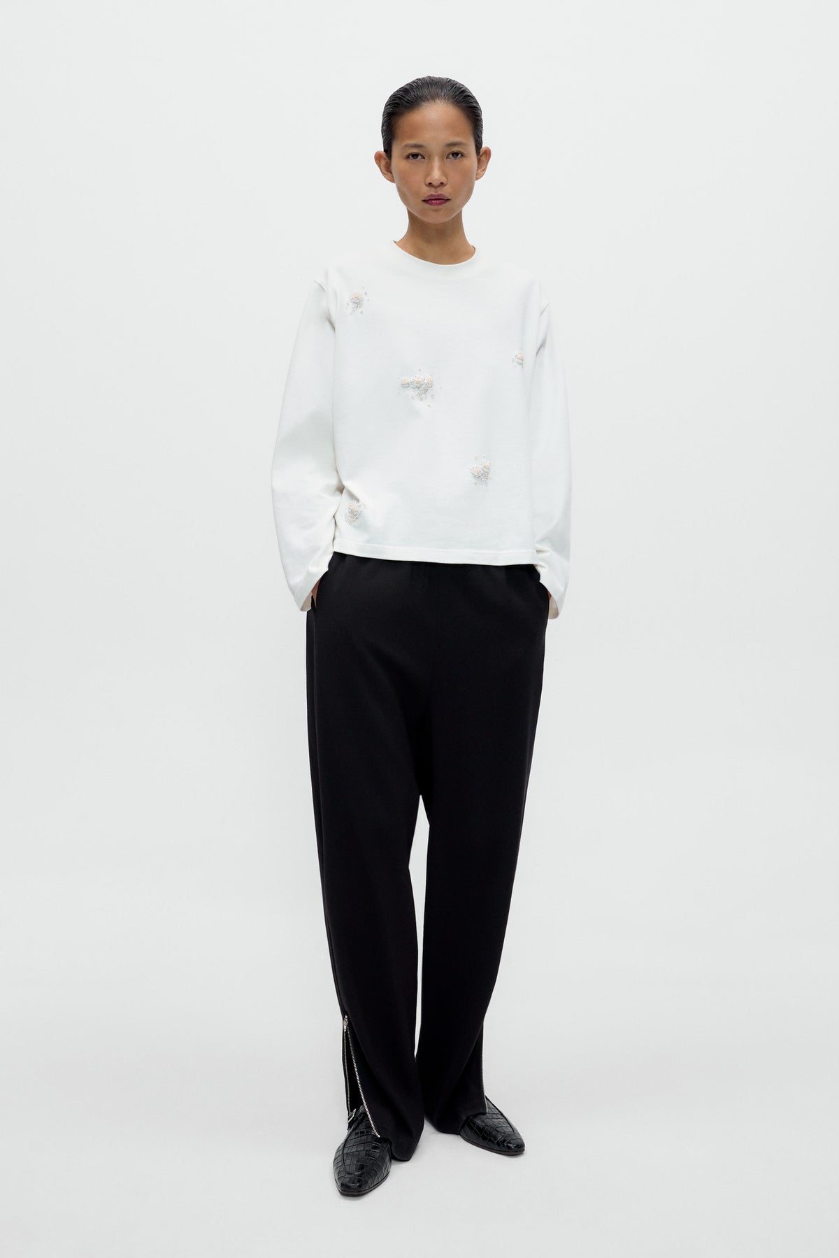 EMBELLISHED LONG-SLEEVE TEE image 2